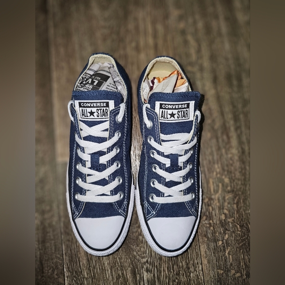 Converse All Star Lo Top Sneakers Canvas Shoes Casual Blue Unisex Men 6 Women 8 - Picture 1 of 10